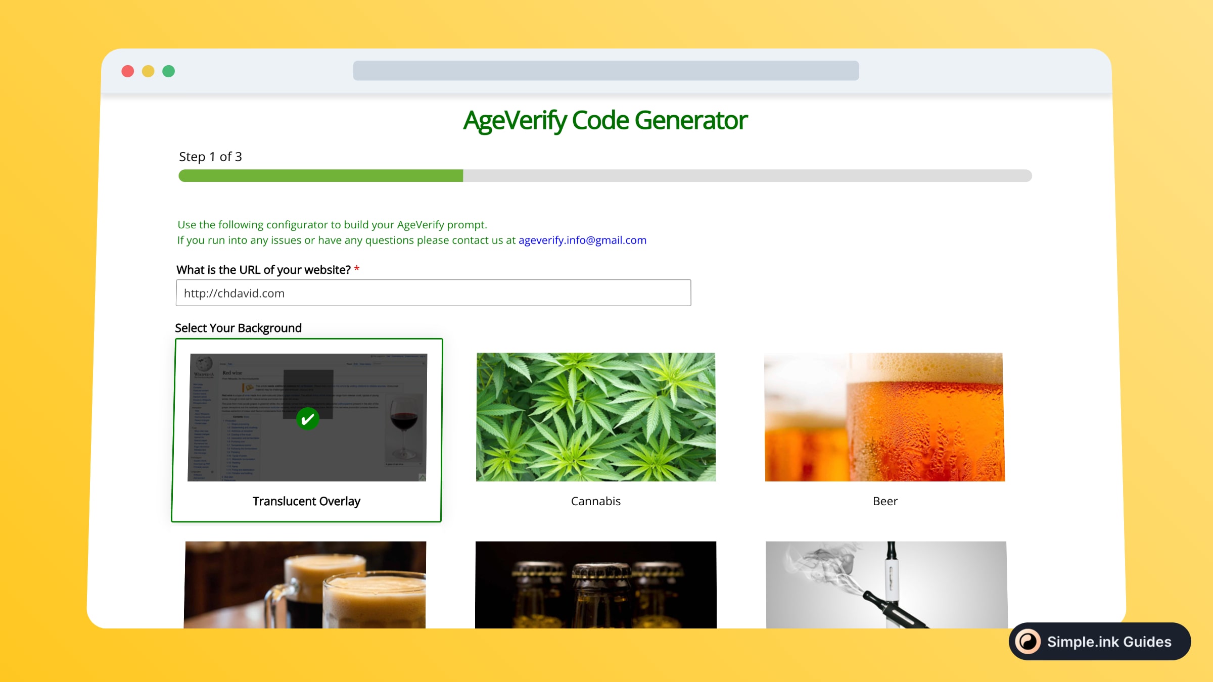 how to add age verify widgets to my website